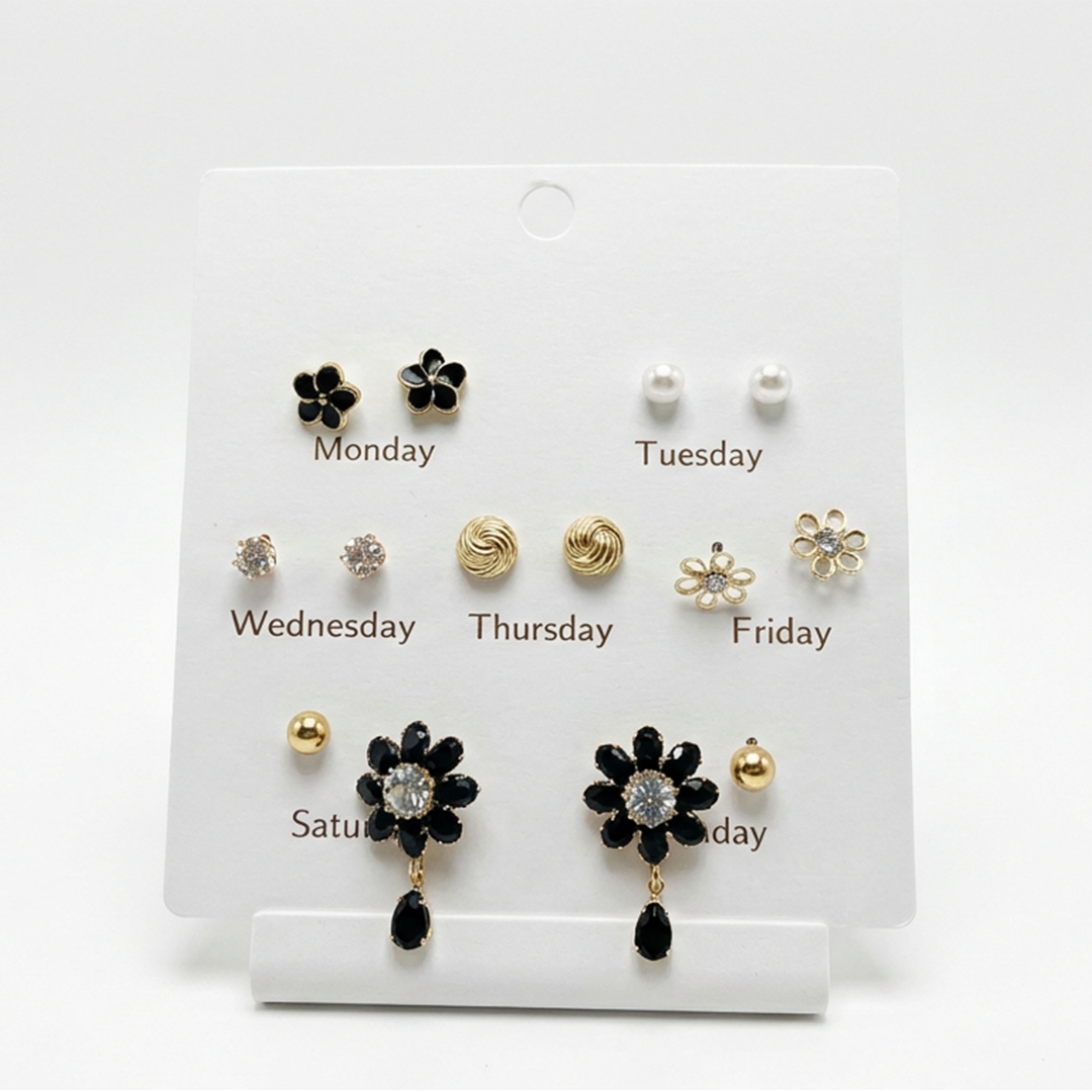 Luxury 7 Day Earrings Set for Women | Diamonxa