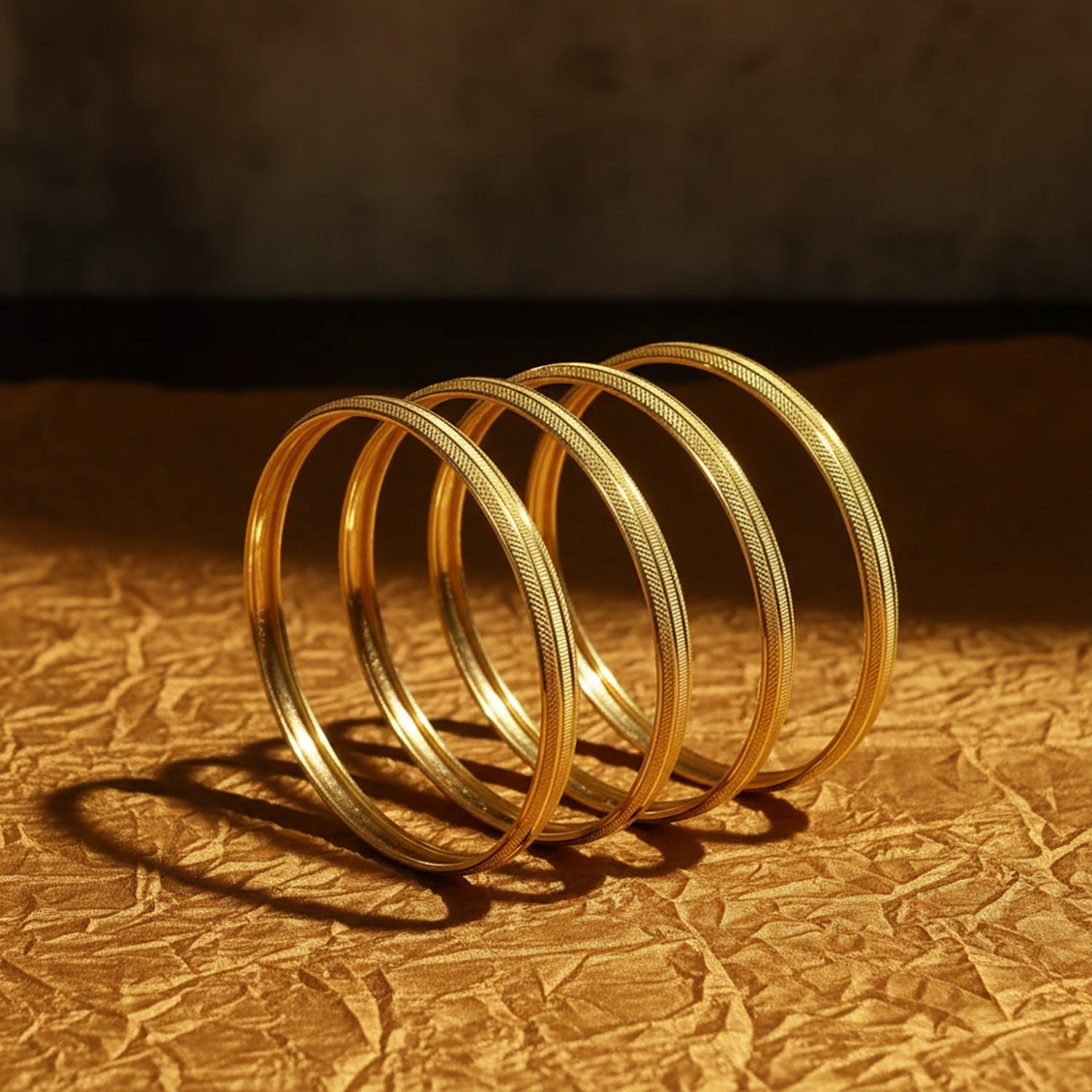 Aurora Line Gold Plated Bangles for Women | Diamonxa
