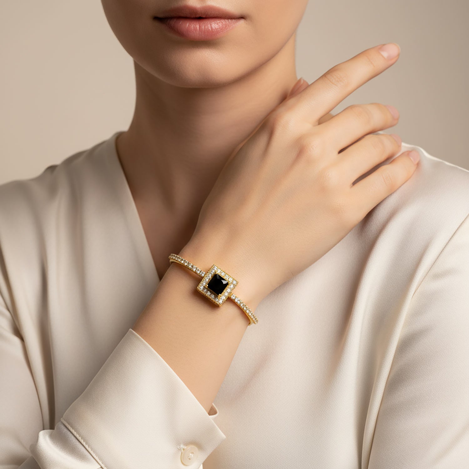 Adjustable Gold Plated Bangles with Earrings Set for Women | Diamonxa