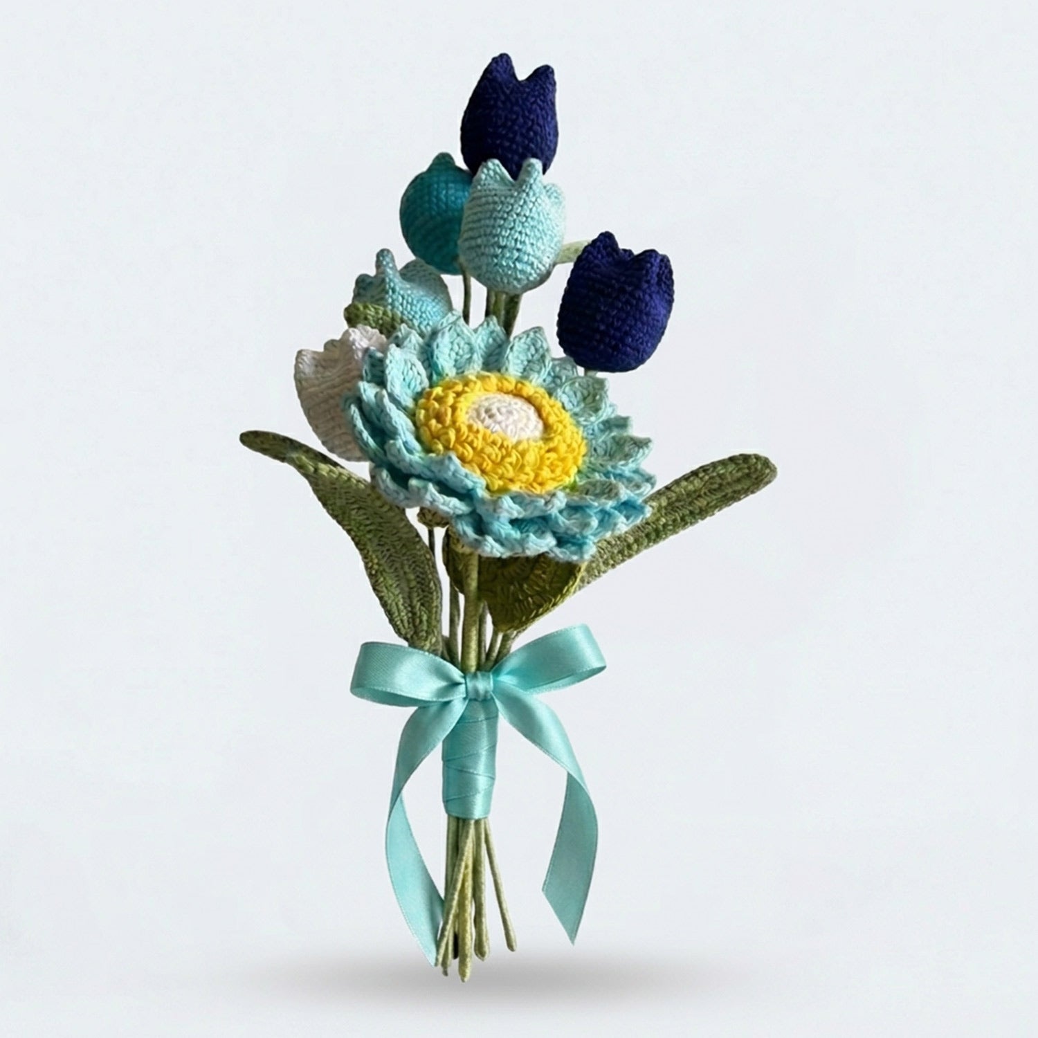 Diamonxa Crochet Mixed Flower Bouquet – Handmade Gift