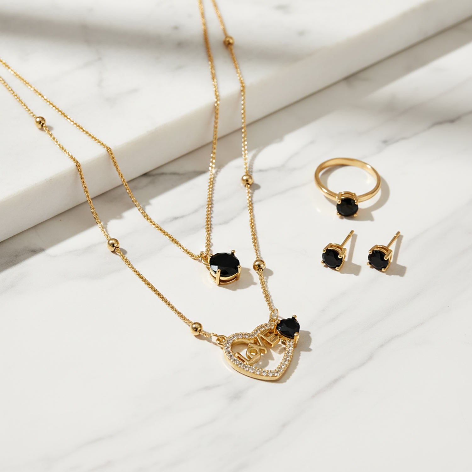 Luxury Gold Layered Love Necklace for Women | Diamonxa