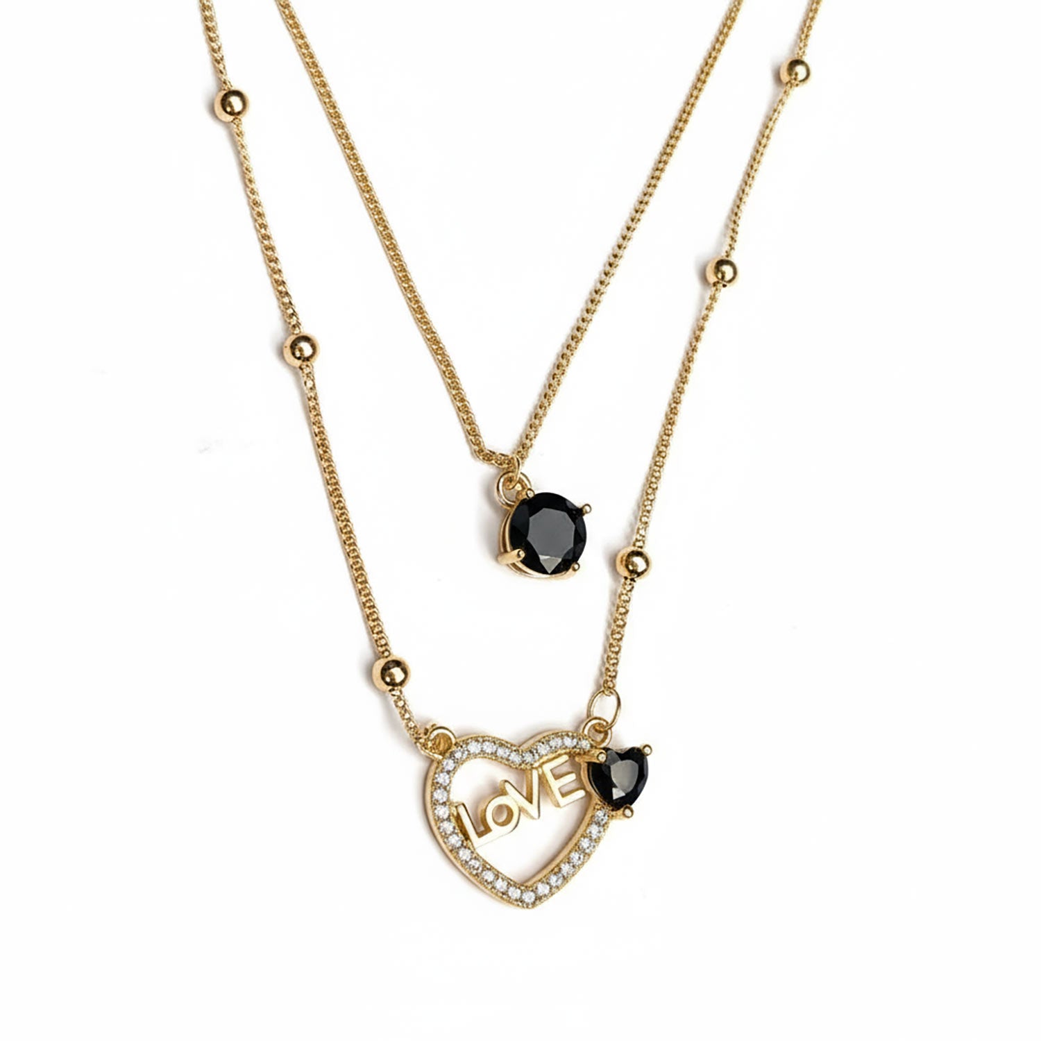 Luxury Gold Layered Love Necklace for Women | Diamonxa
