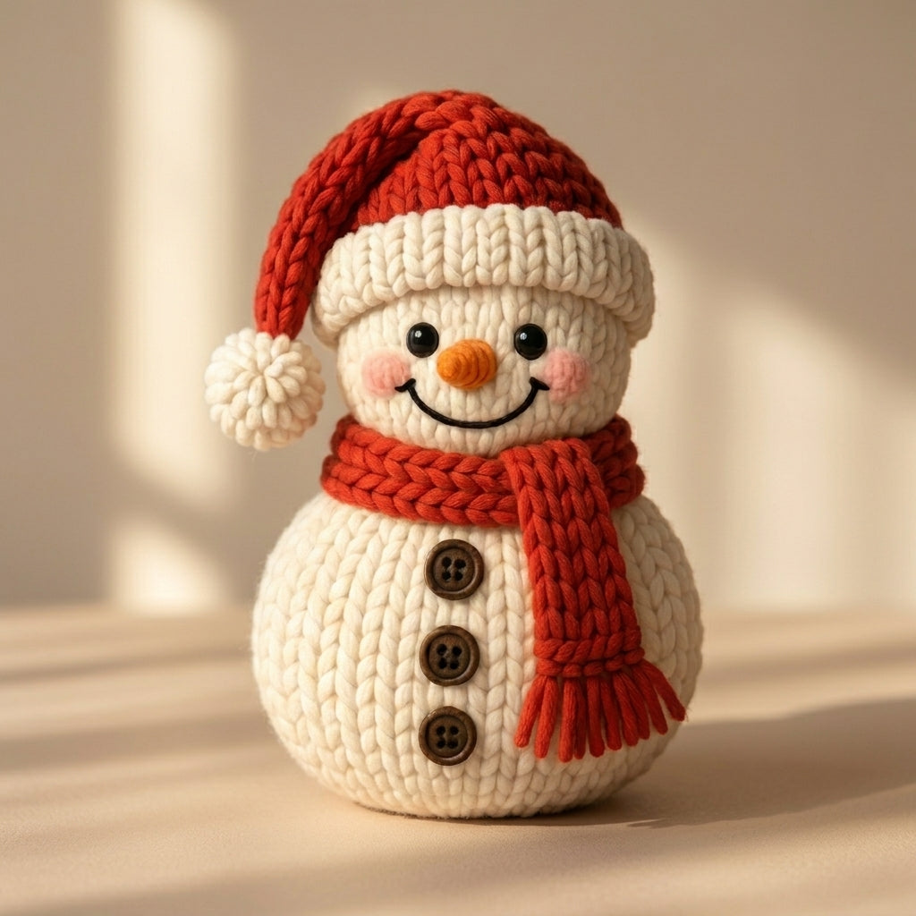 Diamonxa Crochet Snowman Plush – Handmade Gift