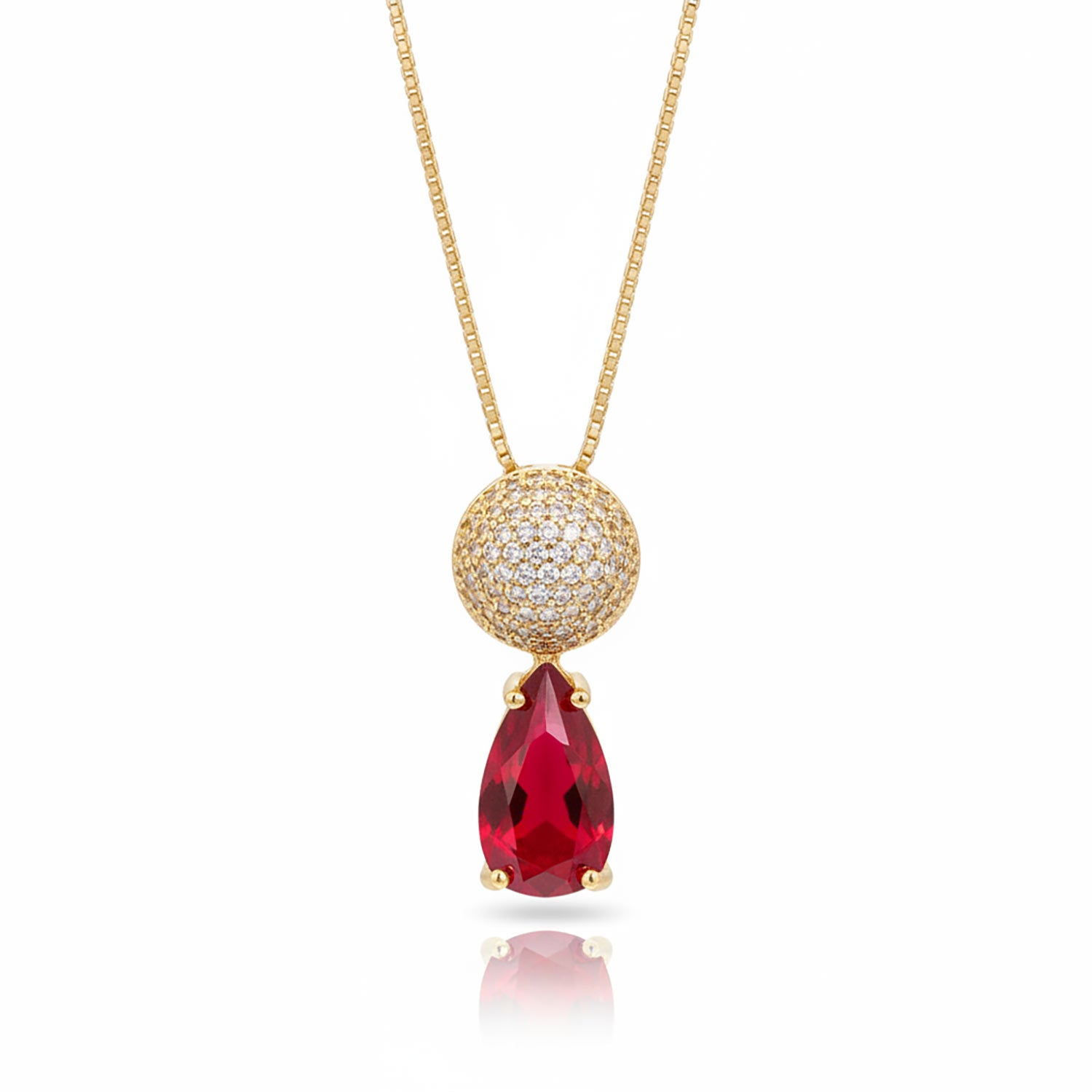 Luxury Gold Diamond Teardrop Necklace for Women | Diamonxa