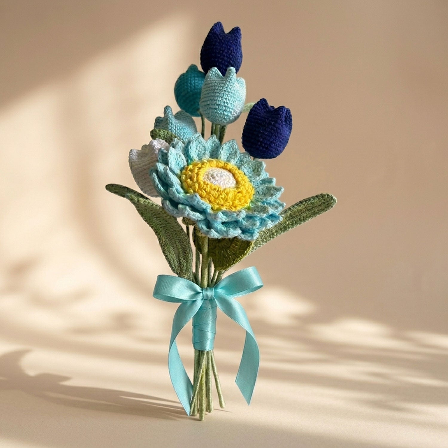 Diamonxa Crochet Mixed Flower Bouquet – Handmade Gift