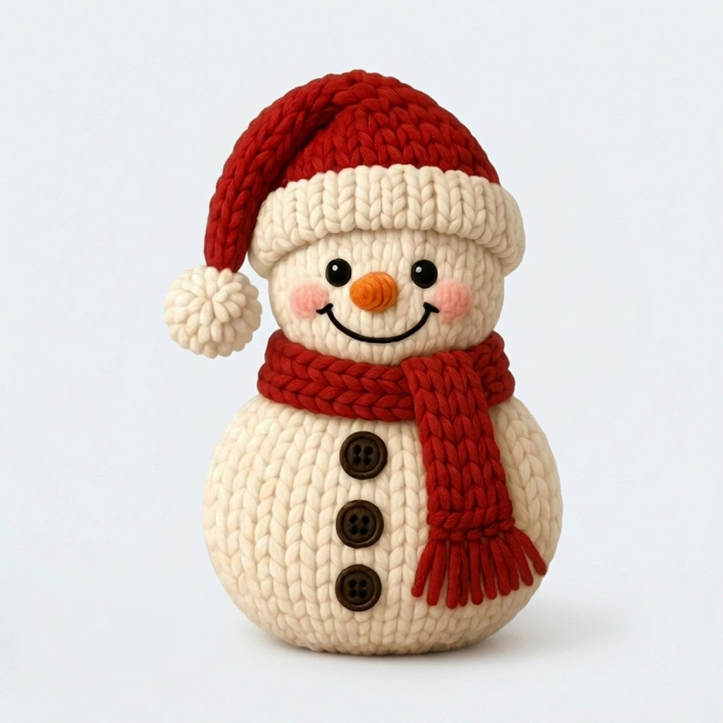 Diamonxa Crochet Snowman Plush – Handmade Gift