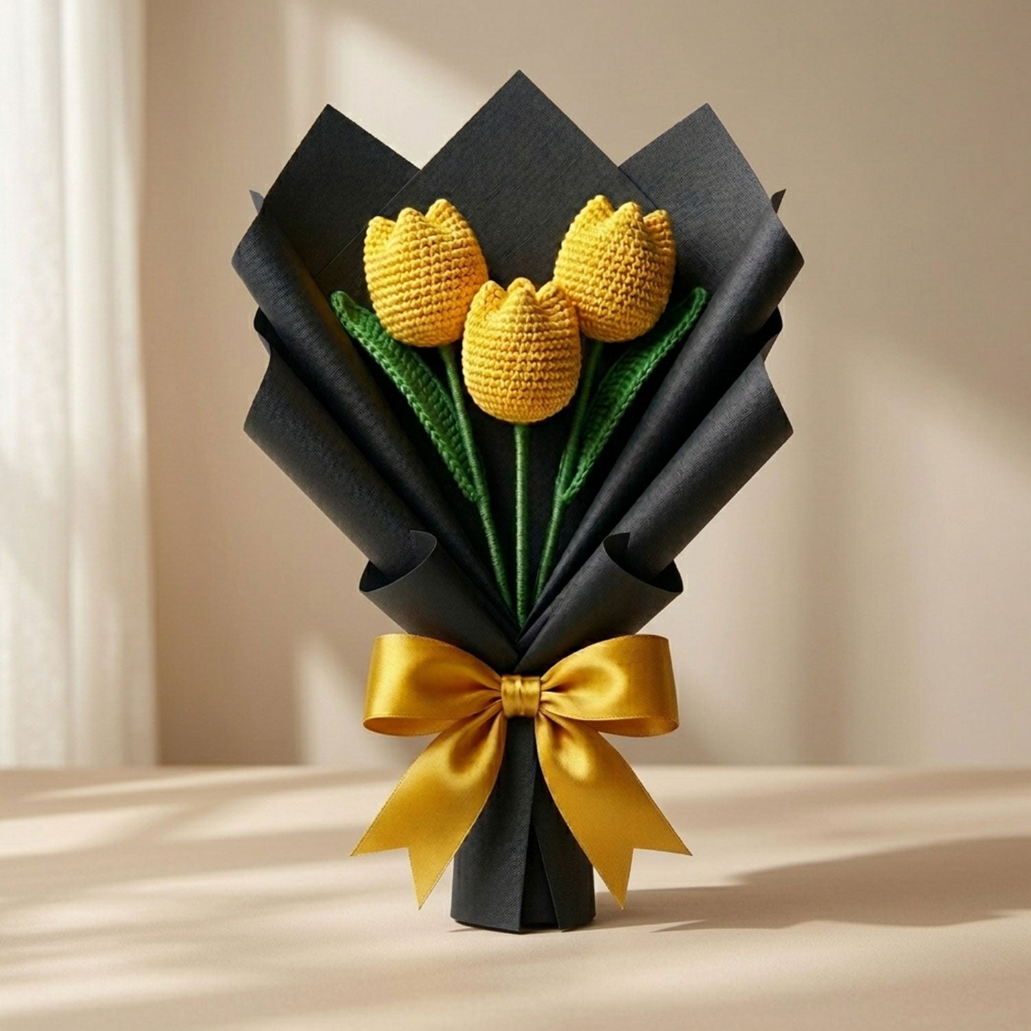 Diamonxa Crochet Tulip Bouquet – Handmade Gift