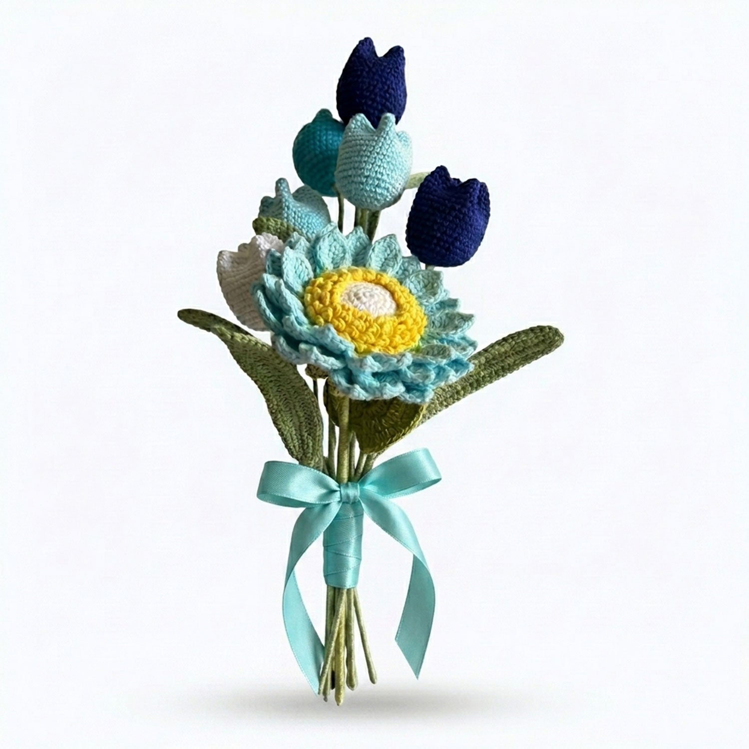 Diamonxa Crochet Mixed Flower Bouquet – Handmade Gift