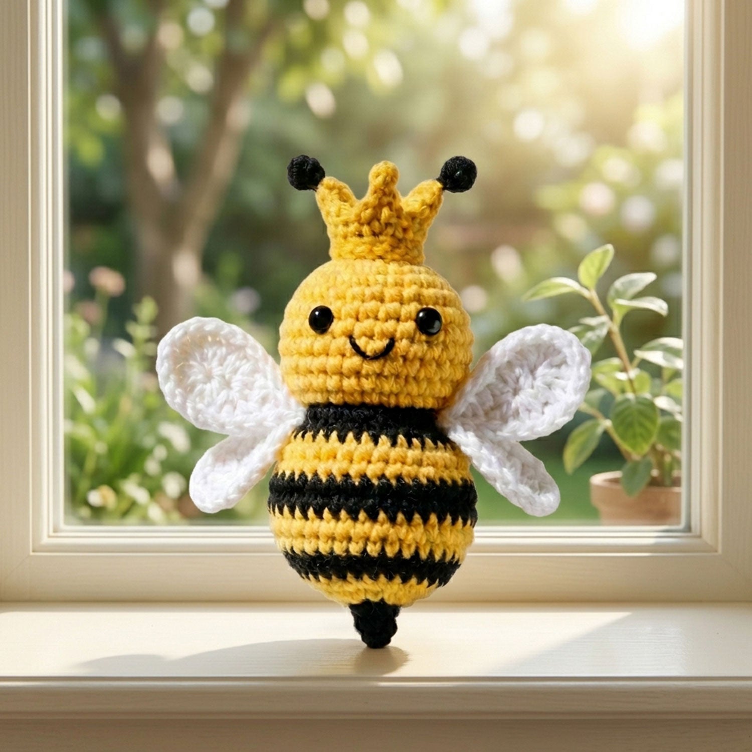 Diamonxa Crochet Bee Plush – Cute Handmade Gift