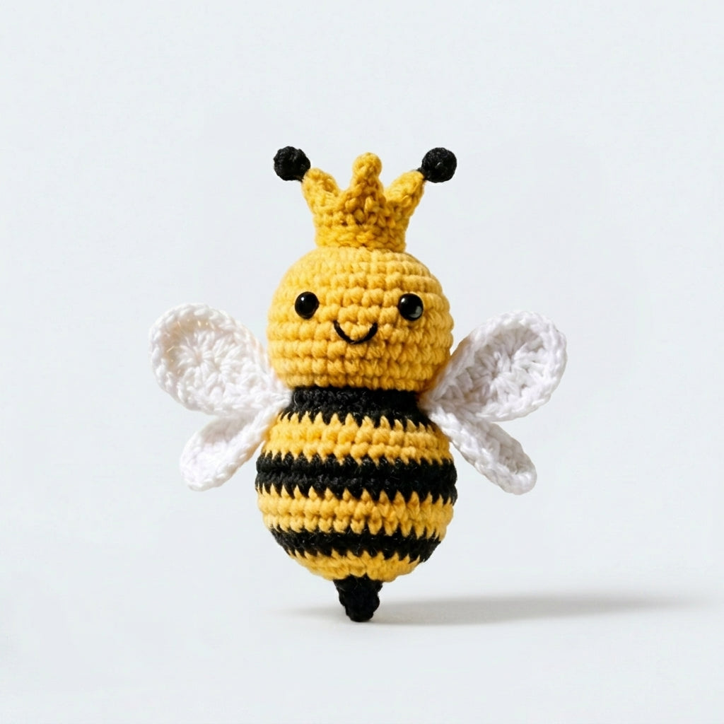 Diamonxa Crochet Bee Plush – Cute Handmade Gift